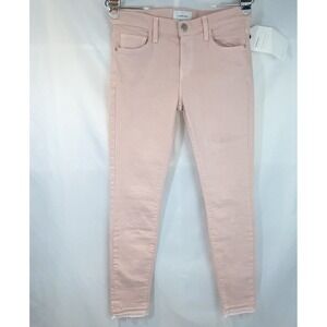 NWT Current Elliot The Stiletto Skinny Jean Sz 25 Primrose Pink Released Raw Hem